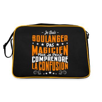 Je Suis Boulanger Pas Magicien - Sac Retro - noir/or - Dos