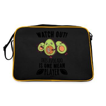 Avocado joue au football américain - Sac Retro - noir/or - Dos