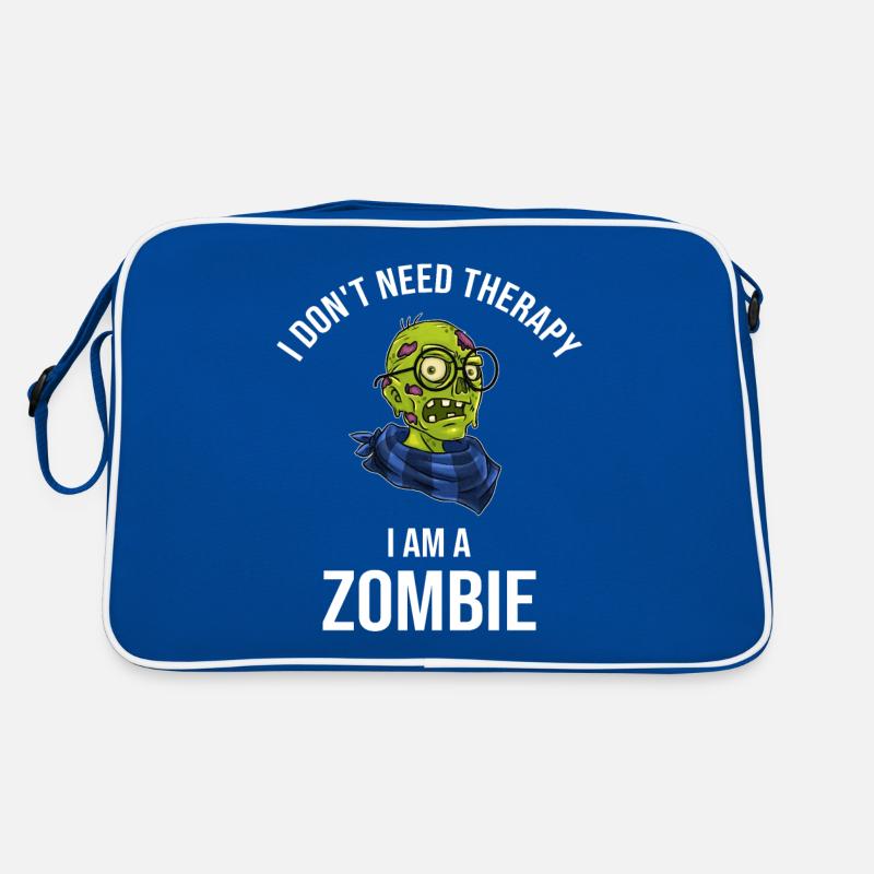 I Dont Need Therapy I Am A Zombie Retro Tasche