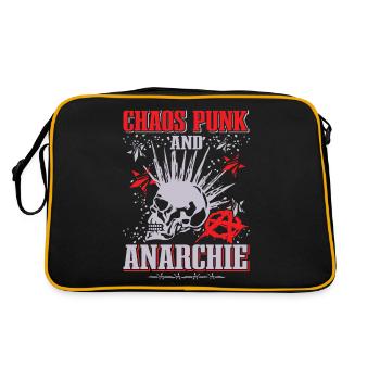 Punk Rock Pogo Anarchie Punks Punk Rocker Punk - Retro Tasche - Schwarz/Gold - Hinten