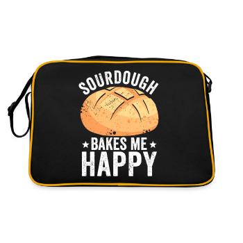 Funny bread baker - Retro Bag - black/gold - Back