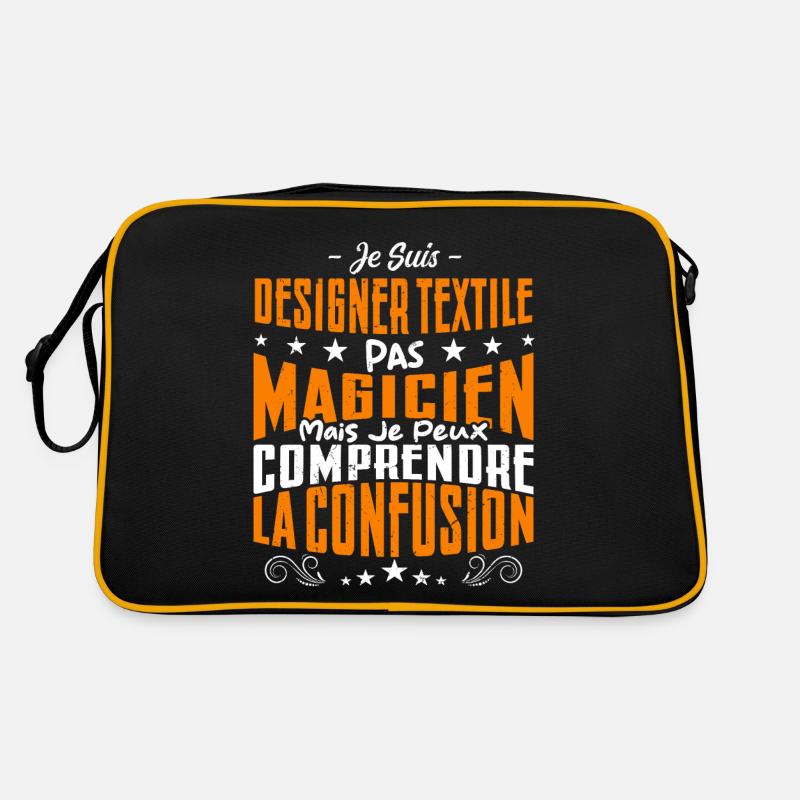Je Suis Designer textile Pas Magicien Sac Retro