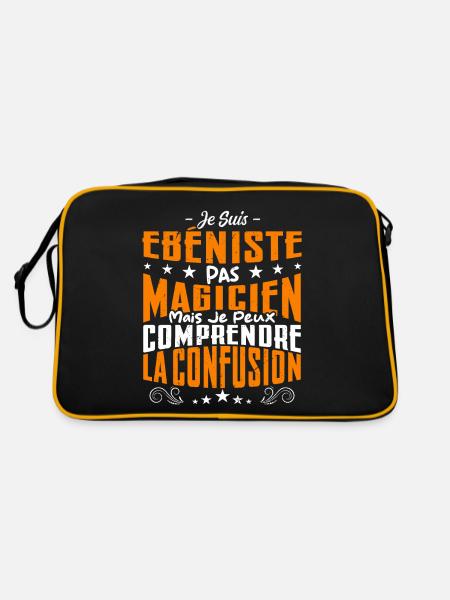 Je Suis Ebéniste Pas Magicien - Sac Retro - noir/or - Dos