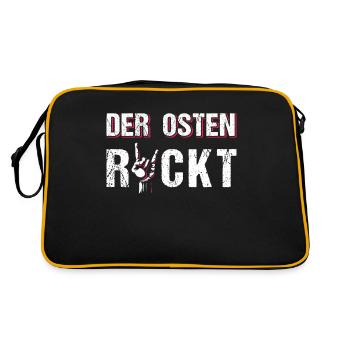 Punk Rock Pogo Anarchie Punks Punk Rocker Punk - Retro Tasche - Schwarz/Gold - Hinten