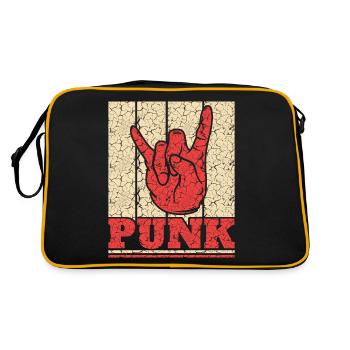 Punk Rock Pogo Anarchie Punks Punk Rocker Punk - Retro Tasche - Schwarz/Gold - Hinten