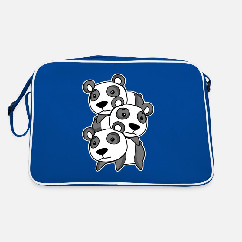 Pandas mignons Sac Retro