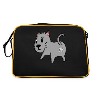Cat Ass - Cat Butt - Retro Bag - black/gold - Back