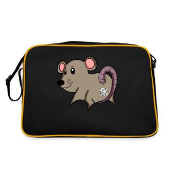 Mouse Ass - Mouse Butt - Retro Bag - black/gold - Back