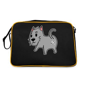 Cat Ass - Cat Butt - Retro Bag - black/gold - Back