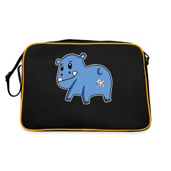 Hippo Ass - Hippopotamus Butt - Retro Bag - black/gold - Back