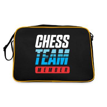 Chess Team - Retro Tasche - Schwarz/Gold - Hinten