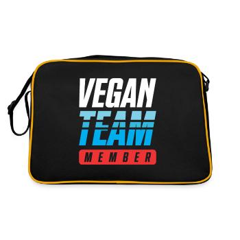 Équipe végétalienne - Sac Retro - noir/or - Dos