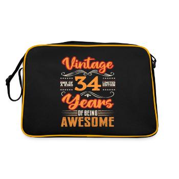 Vintage | 34 birthday gift ideas - Retro Bag - black/gold - Back