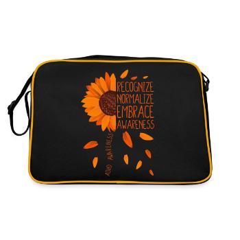 ADHD Awareness Sunflower - Retro Bag - black/gold - Back