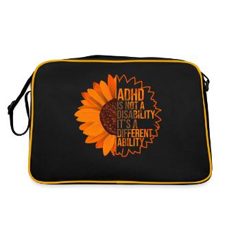 ADHD Awareness Sunflower - Retro Bag - black/gold - Back