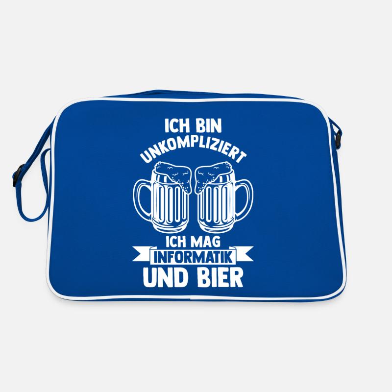 Informatik Programmierer Bier Informatiker Retro Tasche