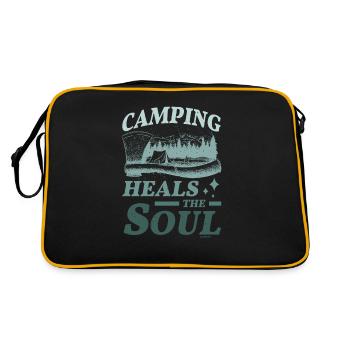 Camping heals the soul - Retro Bag - black/gold - Back
