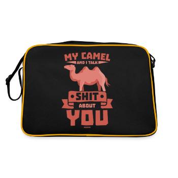 Mon chameau et moi parlons de merde à propos de toi - Sac Retro - noir/or - Dos