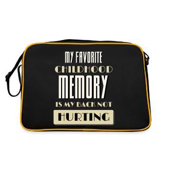 Mon souvenir d’enfance préféré est que mon dos ne me fait pas mal - Sac Retro - noir/or - Dos
