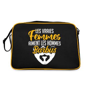 Real women love bearded men - Retro Bag - black/gold - Back