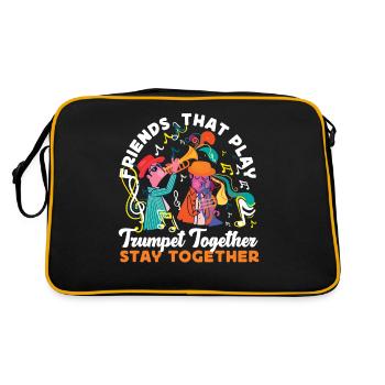Trumpet Player Besties Friends - Retro Bag - black/gold - Back