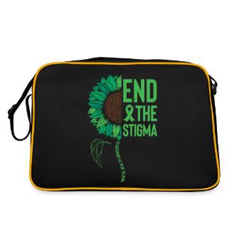 Sunflower to promote mental health - Retro Bag - black/gold - Back