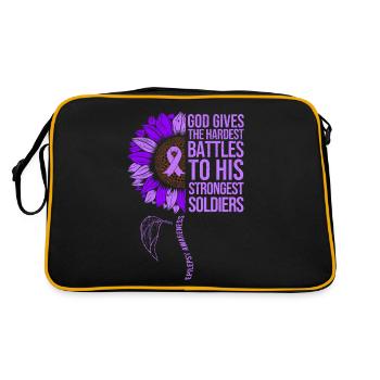 Épilepsie Sensibilisation Tournesol - Sac Retro - noir/or - Dos