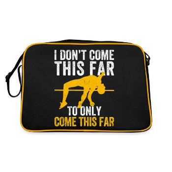 Lustiger Stabhochsprung Stabhochsprung - Retro Tasche - Schwarz/Gold - Hinten