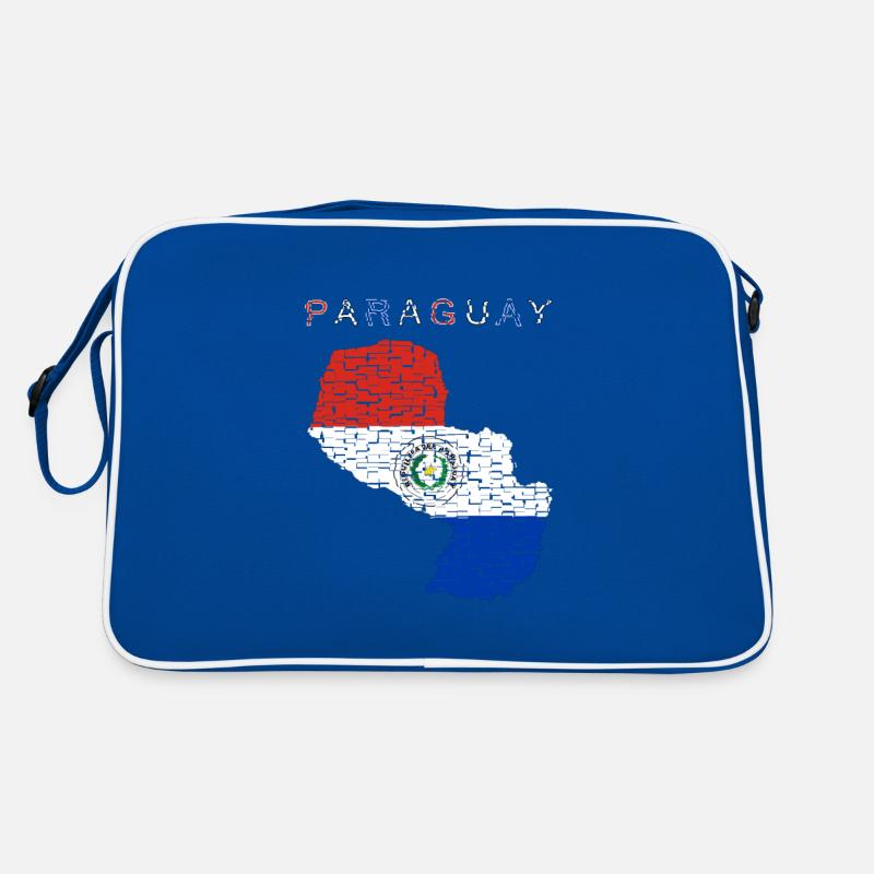 Carte du Paraguay Drapeau Sac Retro