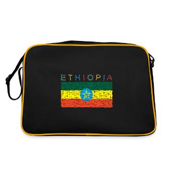Drapeau de l’Éthiopie - Sac Retro - noir/or - Dos