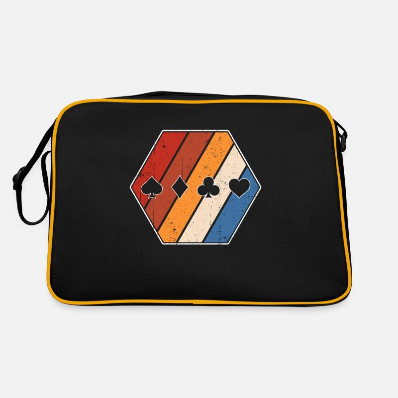 Poker Retro - Retro Tasche - Schwarz/Gold