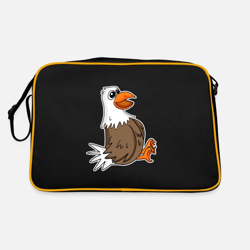 Adler - Retro Tasche - Schwarz/Gold