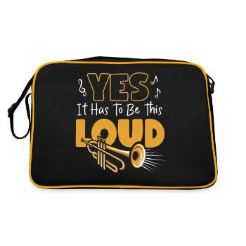 Trumpet Player Yes It Has To Be - Retro Tasche - Schwarz/Gold - Hinten