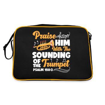 Trumpet Player Praise Him With The - Retro Bag - black/gold - Back