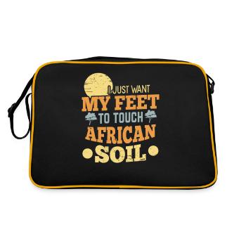 Je veux juste que mes pieds touchent le sol africain - Sac Retro - noir/or - Dos