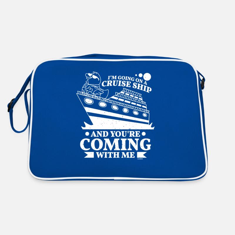 du kommst mit mir auf eine Kreuzfahrt Retro Tasche