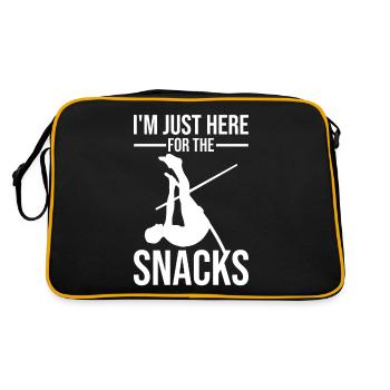 Lustiger Stabhochsprung Stabhochsprung - Retro Tasche - Schwarz/Gold - Hinten
