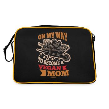 Sur mon chemin pour devenir une maman végétalienne - Sac Retro - noir/or - Dos