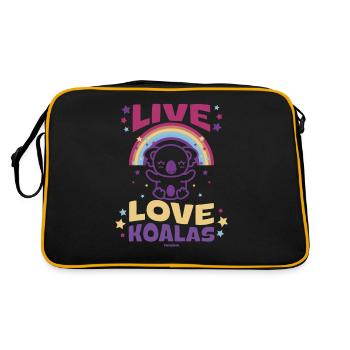 Vivre l’amour des koalas - Sac Retro - noir/or - Dos