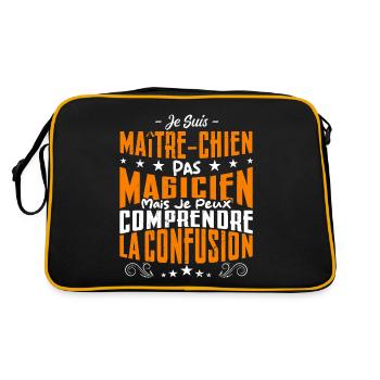 Je Suis maître chien Pas Magicien - Sac Retro - noir/or - Dos