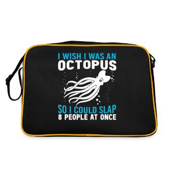 Poulpe Poulpe Tentacule de mer Poulpe Poulpe Poulpe Poulpe - Sac Retro - noir/or - Dos