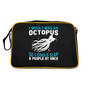 Poulpe Poulpe Tentacule de mer Poulpe Poulpe Poulpe Poulpe - Sac Retro - noir/or - Dos