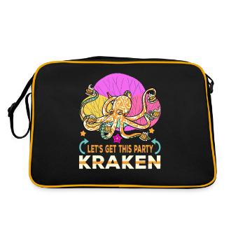 Poulpe Poulpe Tentacule de mer Poulpe Poulpe Poulpe Poulpe - Sac Retro - noir/or - Dos