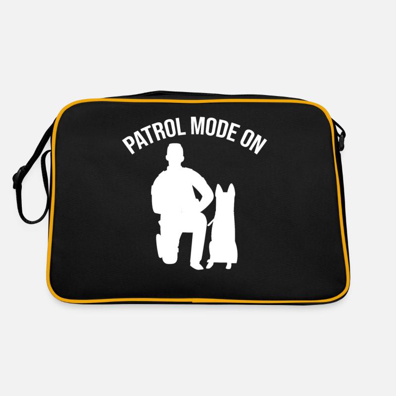 Polizeibeamter Polizeihund Retro Tasche