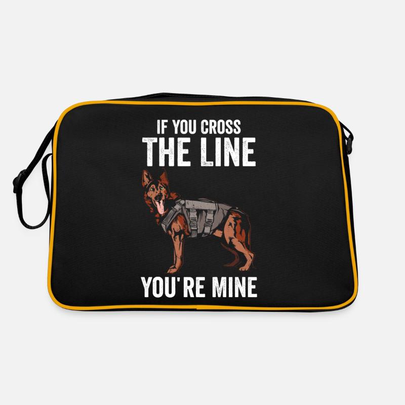 Polizeibeamter Polizeihund Retro Tasche