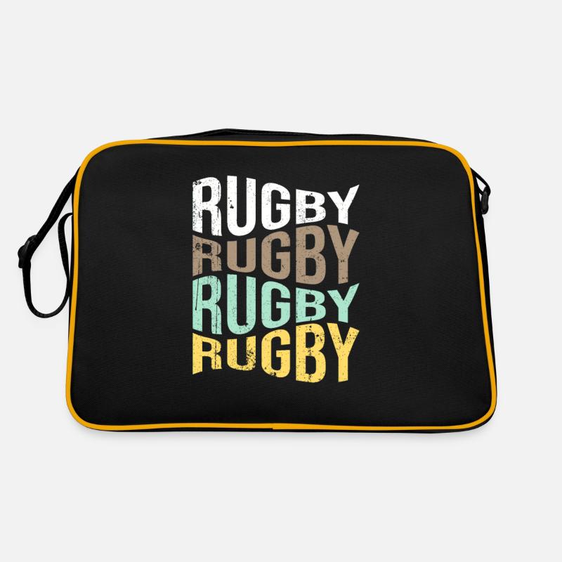 rugby - Retro Tasche - Schwarz/Gold
