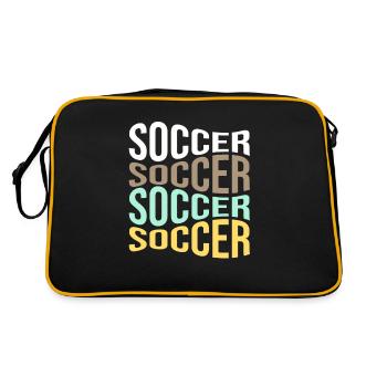Fußball - Retro Tasche - Schwarz/Gold - Hinten