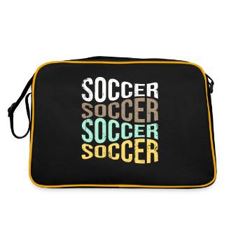 Fußball - Retro Tasche - Schwarz/Gold - Hinten