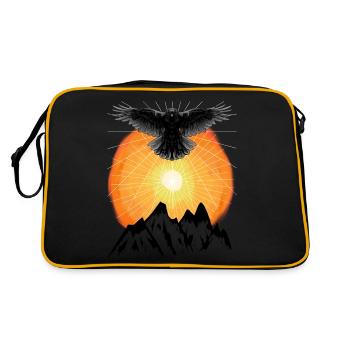 Sunbeams Raven Mountains Beyond Nature Sun - Retro Bag - black/gold - Back