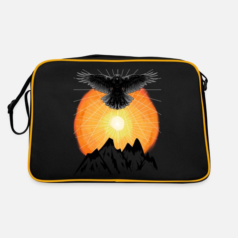 Sunbeams Raven Mountains Beyond Nature Sun Retro Bag